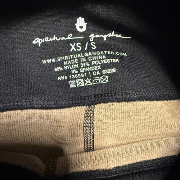 Spiritual Gangster Icon Seamless Jacquard Grateful Legging XS/S Black - Picture 8 of 8